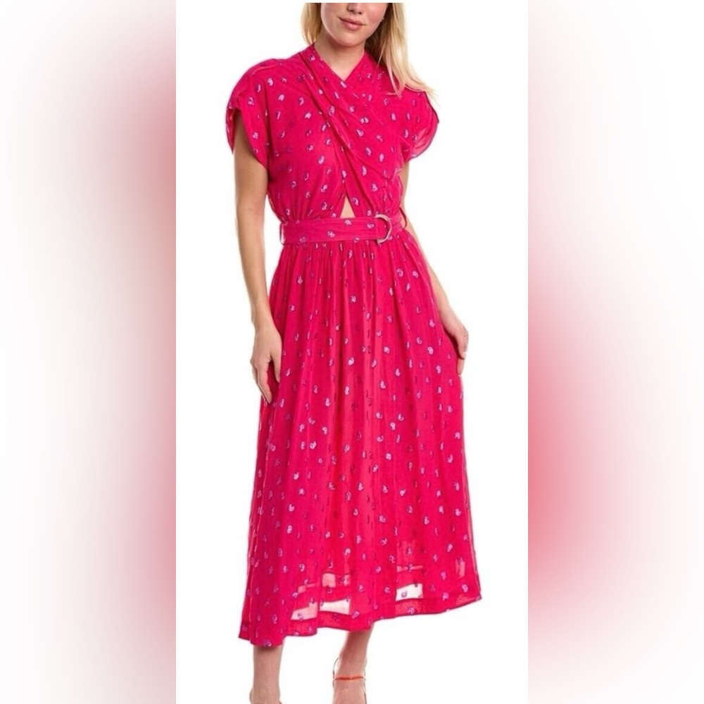 10 Crosby Derek Lam Celeste Dress Size 6, Hot Pink